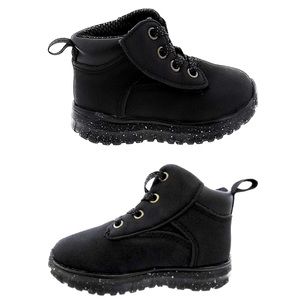 Wonder Nation Black Velcro Hiking Shoes, Toddler Size 5.